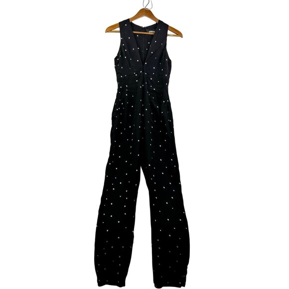 Reformation Pants - Reformation RARE Star Print Jumpsuit Black White Sleeveless Sustainable SZ Small